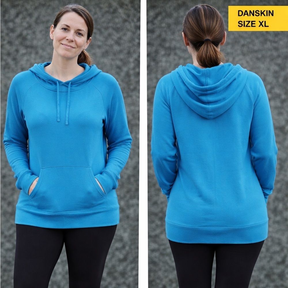 Danskin Blue Women's Hoodie with pockets XL